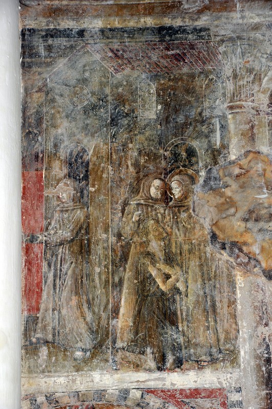 Giovanni di Pietro sec. XV, San Bernardino riceve il saio