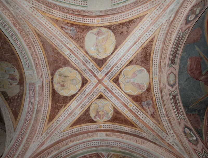 Attribuito a Francesco Neri da Volterra sec. XIV, Dipinto murale di santi