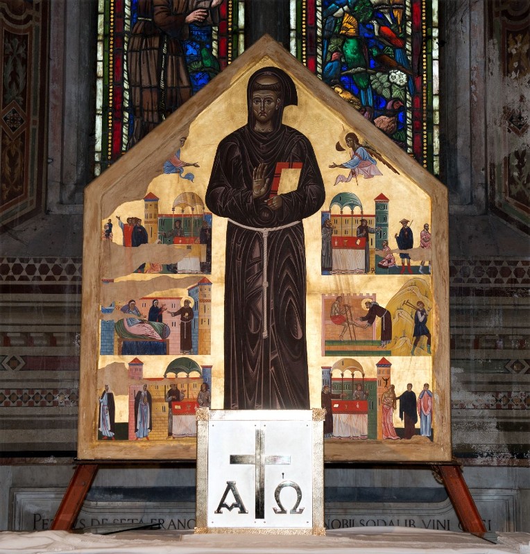 Bottega pisana sec. XX, Dipinto di san Francesco d'Assisi