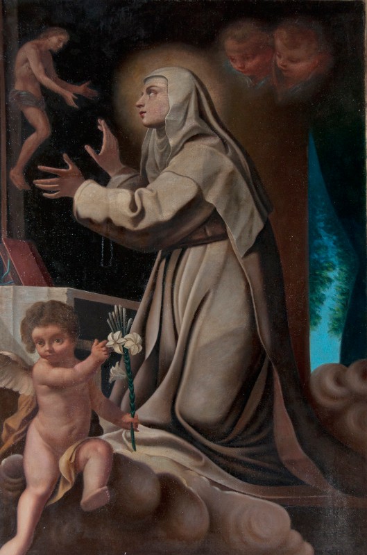 Scuola fiorentina sec. XVII, Santa Caterina de' Ricci riceve l'abbraccio di Gesù