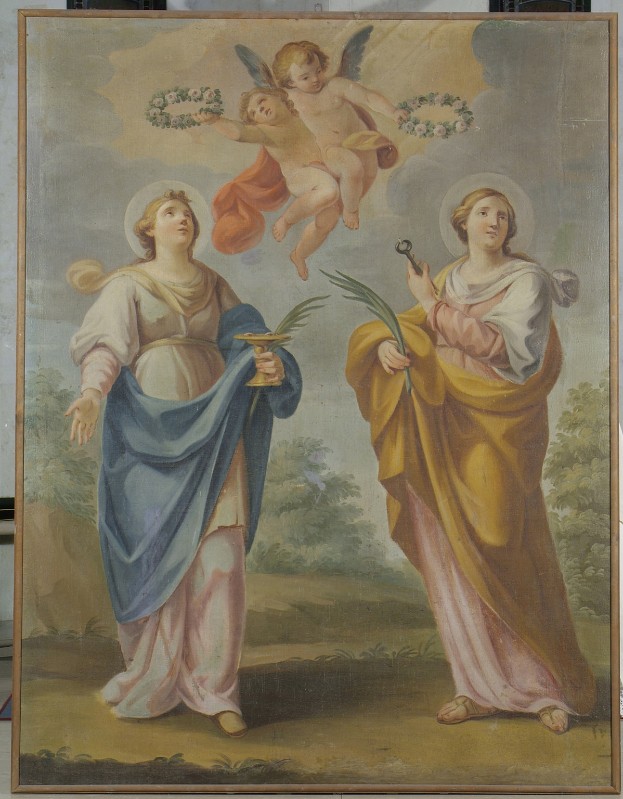 Bott. laziale sec. XVIII, Dipinto raffigurante Santa Lucia e Santa Petronilla