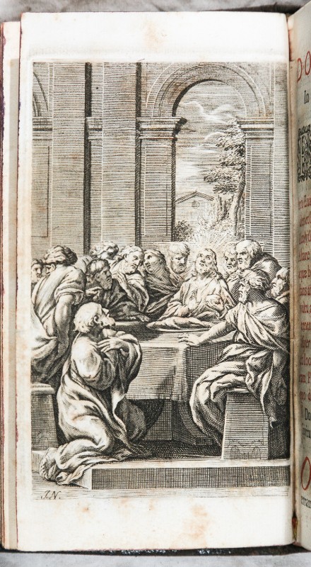 Bottega romana (1710), Stampa raffigurante l'Ultima cena