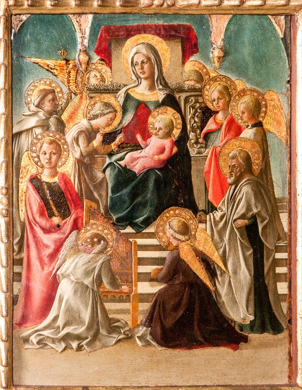 Lippi F. secondo quarto, Dipinto con la Madonna e santi