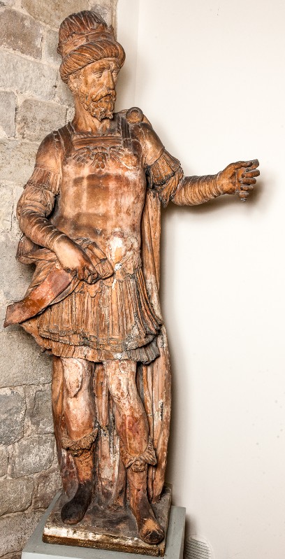 Bottega fiorentina prima metà sec. XVII, Statua di Profeta in terracotta
