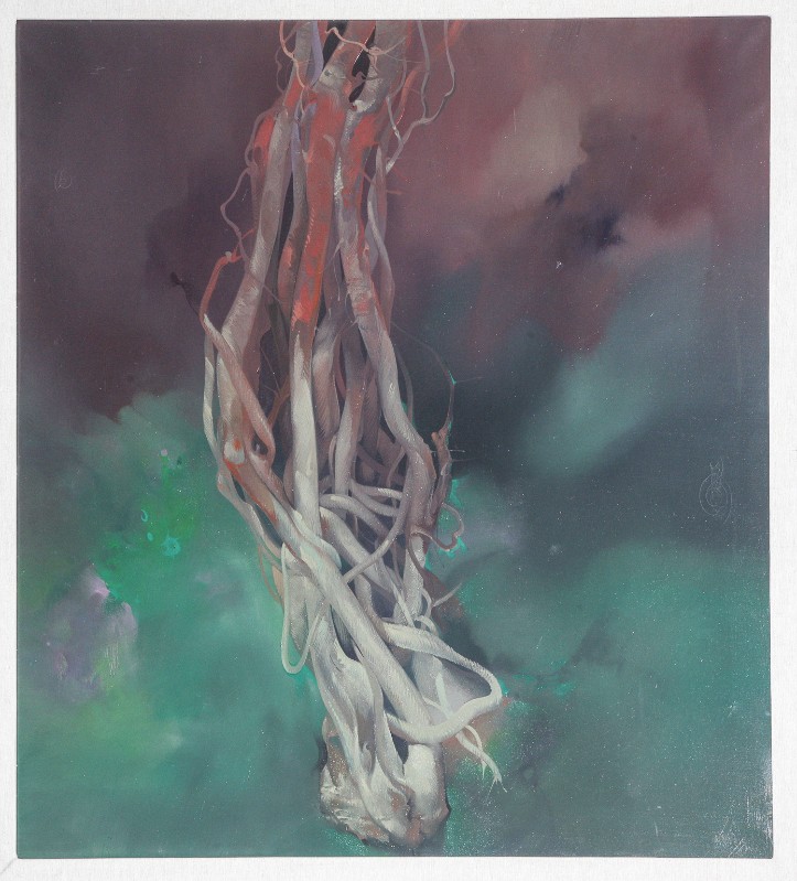 Nincheri Piero (1993), Olio su tela raffigurante radici