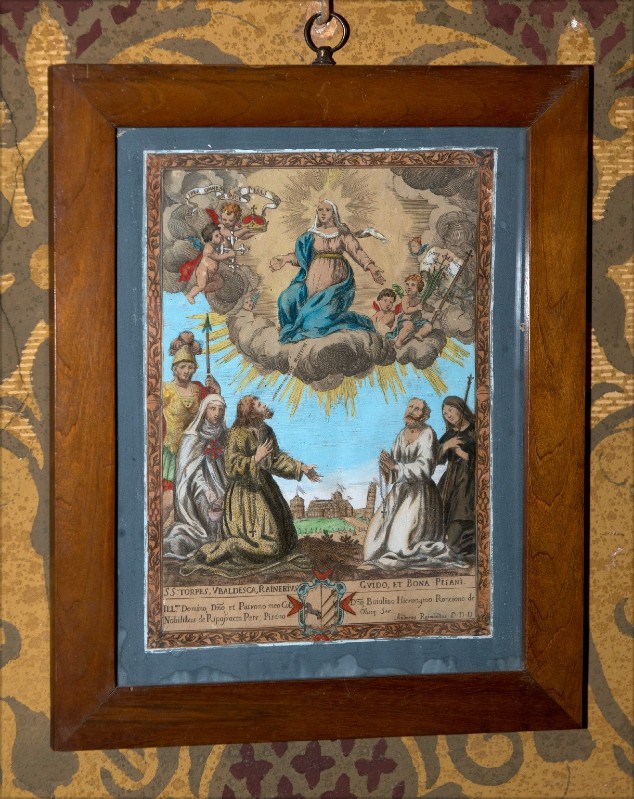 Ambito toscano (1619), Stampa della Madonna assunta tra santi
