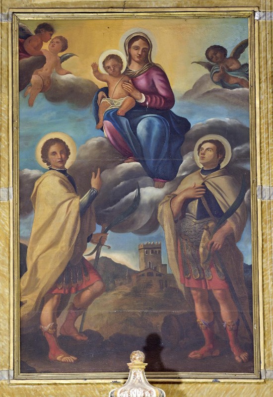 Ambito bresciano secc. XVIII-XX, Madonna col Bambino e i SS. Gervasio e Protasio
