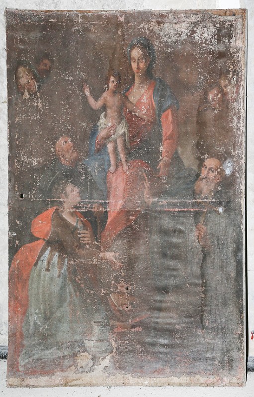 Ambito toscano secc. XVII-XVIII, Madonna tra i santi Benedetto e Maddalena