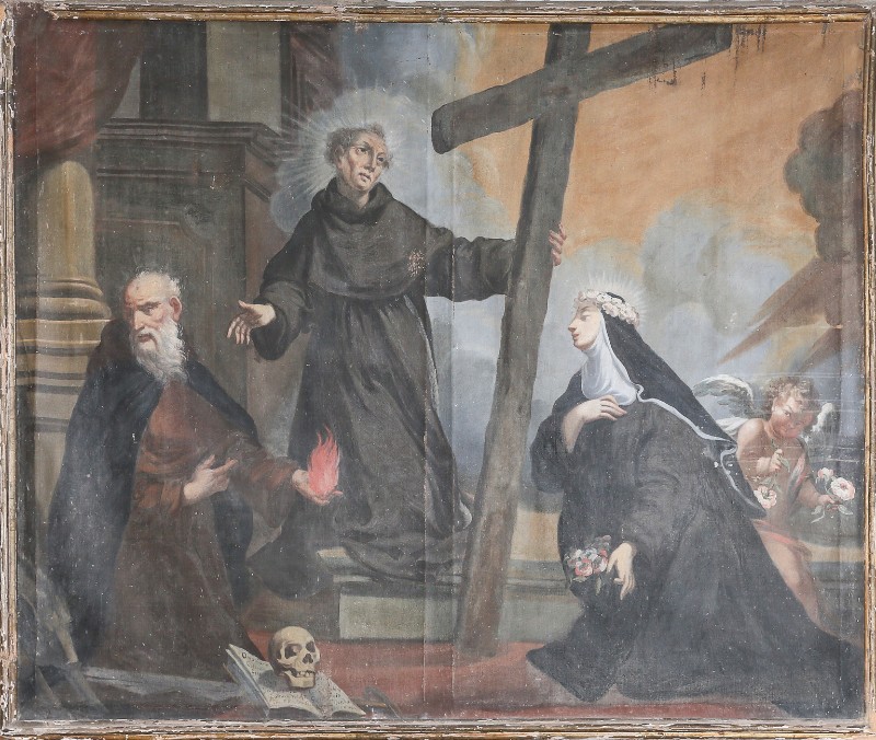 Bighi Andrea sec. XVII, San Giovanni Gualberto con Santa Rosa e Sant'Antonio