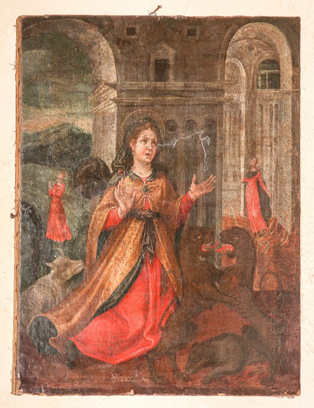Ambito fiorentino secc. XVI-XVII, Martirio di Santa Tecla
