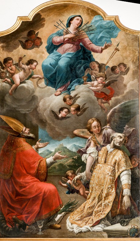 Ambito toscano sec. XVII, Madonna con i santi Donato e Andrea Avellino