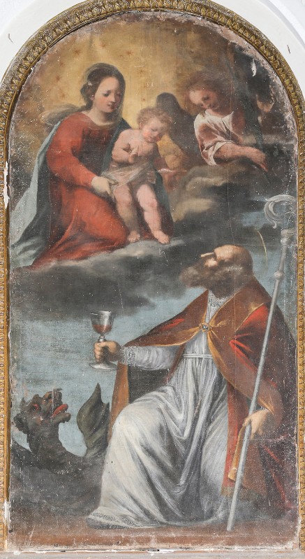 Ambito toscano fine sec. XVII, Madonna con Bambino e San Donato