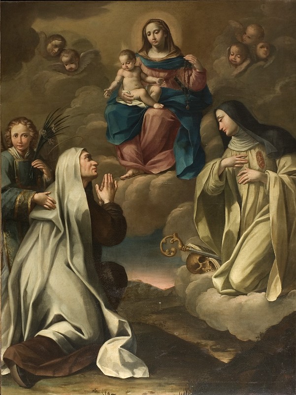 Belloni A. sec. XVIII, Madonna col Bambino e S. Francesca Romana e S. Gertrude