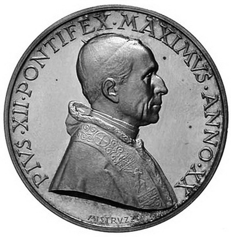 Mistruzzi A. (1958), Medaglia annuale del pontificato di Pio XII Anno XX