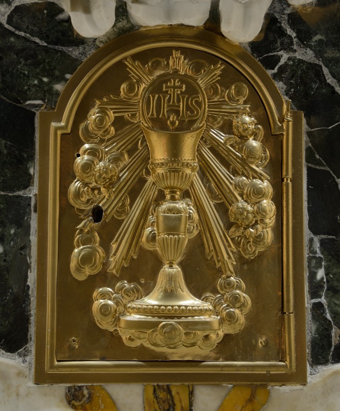 Argentiere campano sec. XIX, Sportello di tabernacolo dorato