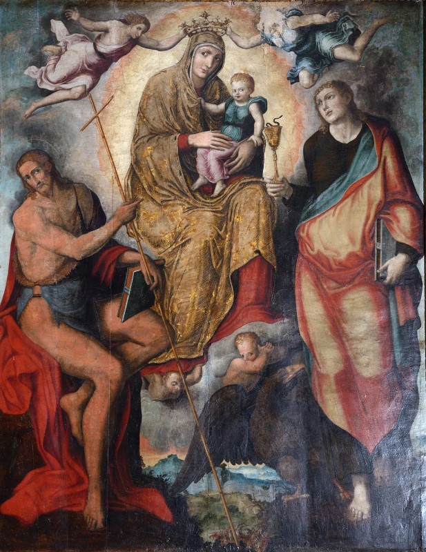 Castellano L. sec. XVI, Dipinto della Madonna tra santi