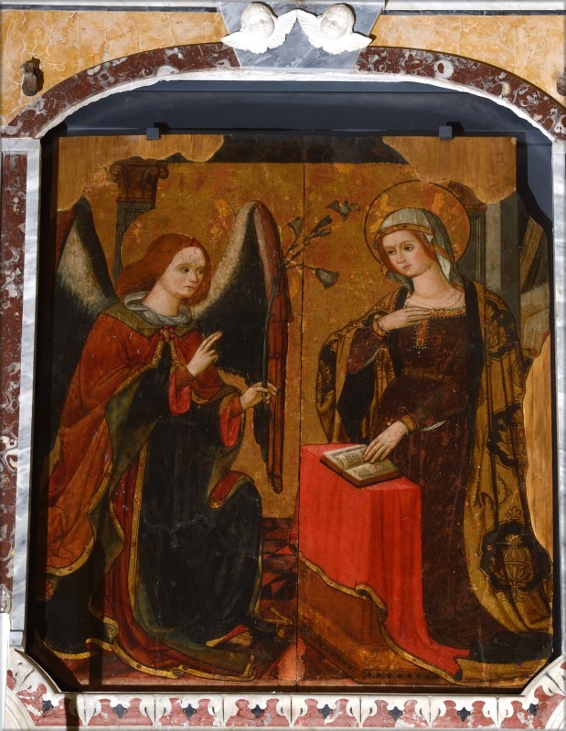 Ambito napoletano sec. XIV, Dipinto dell'Annunciazione