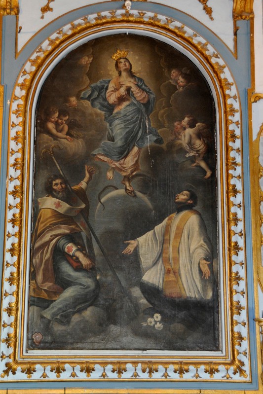 Ambito romano sec. XVIII, Assunta tra San Nicola e San Francesco Saverio
