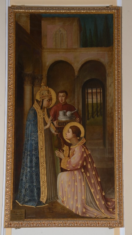 Ambito dell'Italia meridionale sec. XX, Dipinto di S. Lorenzo e Papa Sisto II