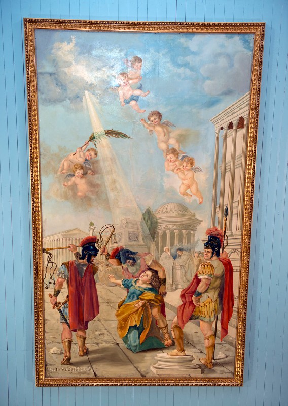 De Martino O. (1962), Dipinto con Martirio di Santa Felicita in olio su tela