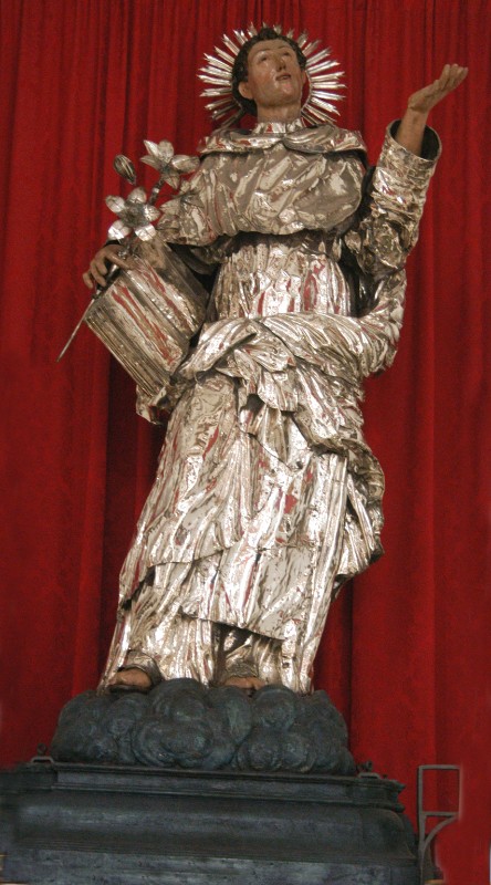 Bottega trapanese sec. XIX, Statua di Sant'Alberto in legno