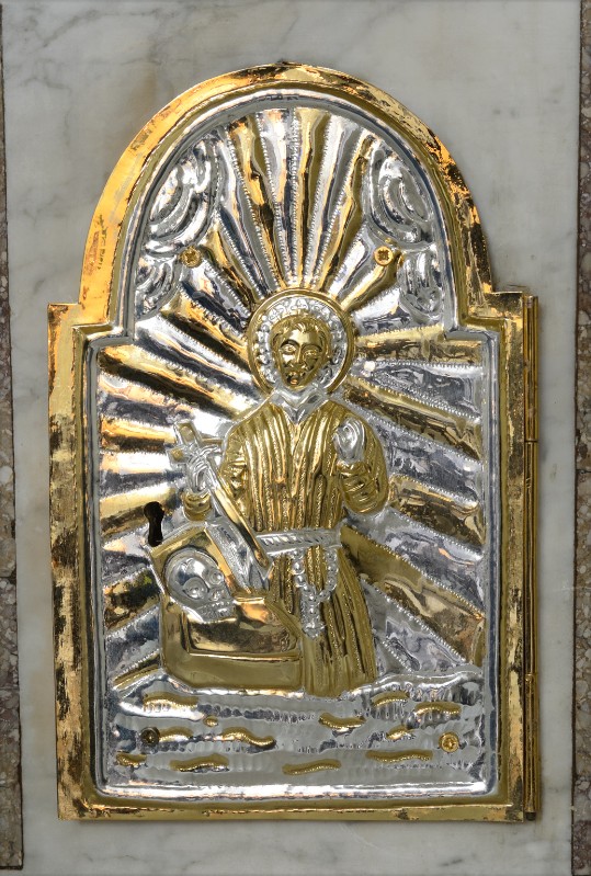 Argentiere napoletano sec. XIX, Sportello di tabernacolo con San Gerardo