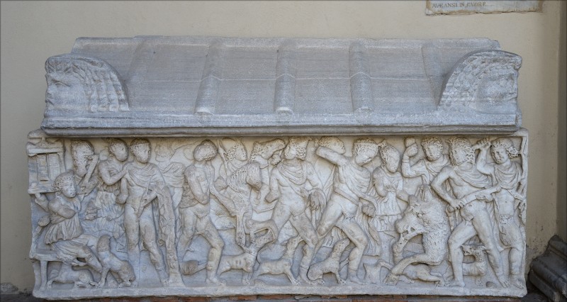 Marmoraio campano sec. III, Coperchio di sarcofago