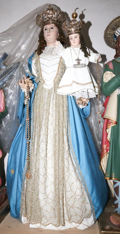 Ambito Italia meridionale sec. XVIII, Madonna del Rosario col Bambino
