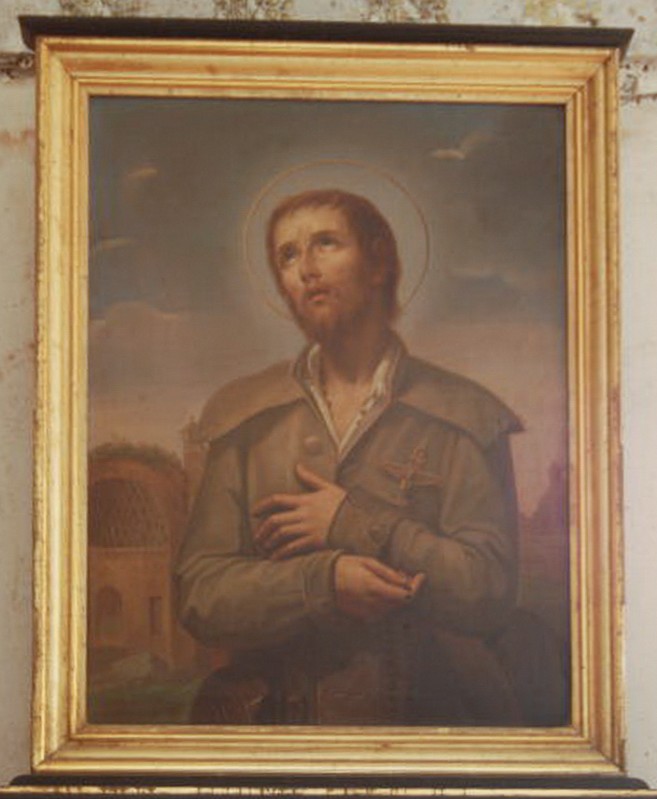 Ambito Italia meridionale sec. XIX, Cornice del dipinto di San Giuseppe Labre