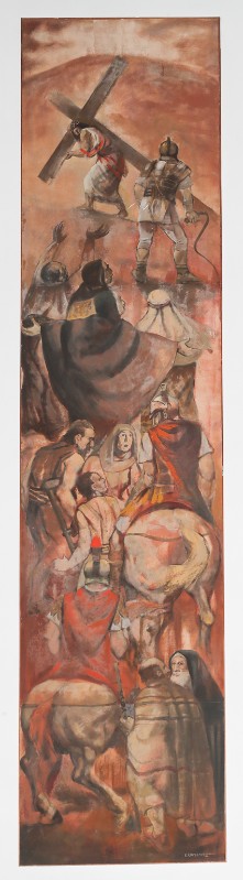 Bramante Onofrio fine sec. XX, Gesù sale sul monte Calvario