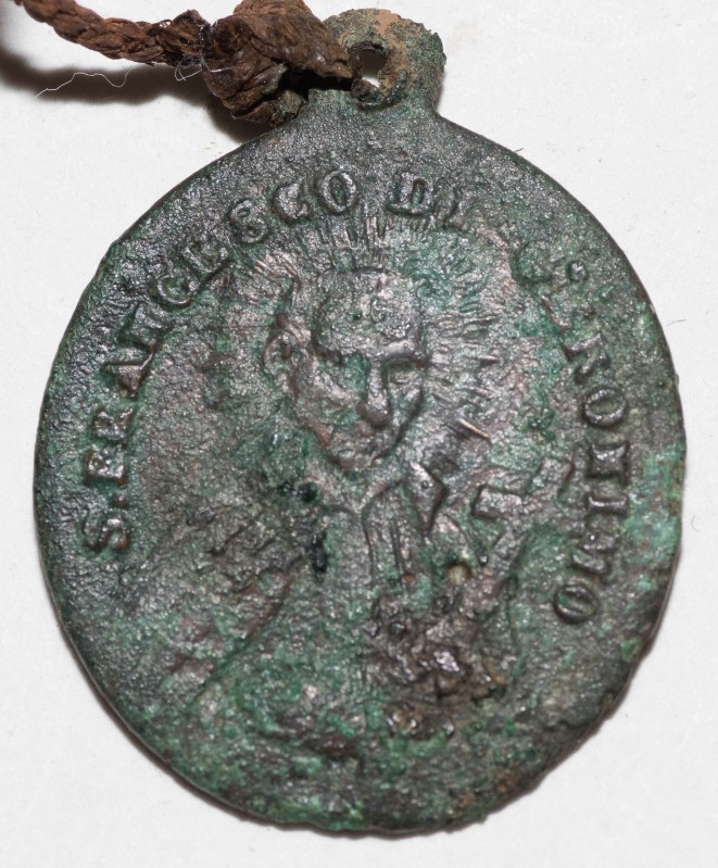Ambito italiano sec. XIX, Medaglia con San Francesco di Geronimo