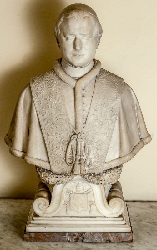 Bartolini Lorenzo (1849), Busto in marmo raffigurante papa Pio IX