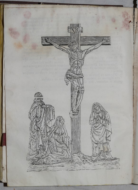 Bottega Italia settentrionale sec. XVIII, Stampa con la Crocifissione