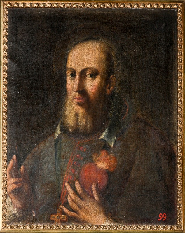 Bottega italiana sec. XVII, Dipinto ad olio su tela con San Francesco di Sales