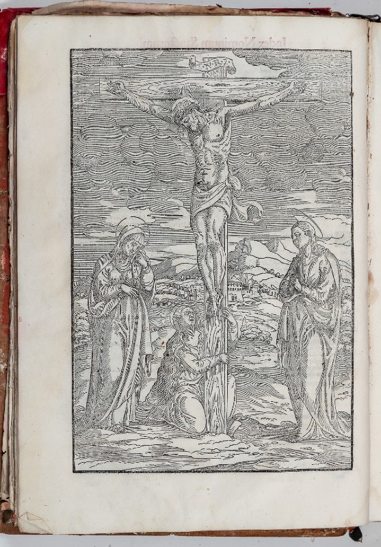 Bottega veneziana sec. XVI, Stampa con Gesù crocifisso