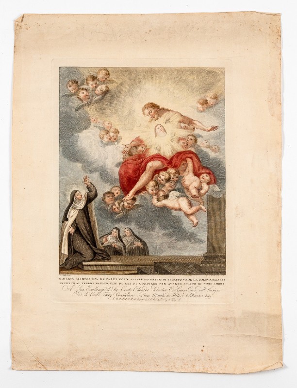 Piattoli G. - Cecchi G. B. sec. XIX, Visione di Santa Maria Maddalena de' Pazzi