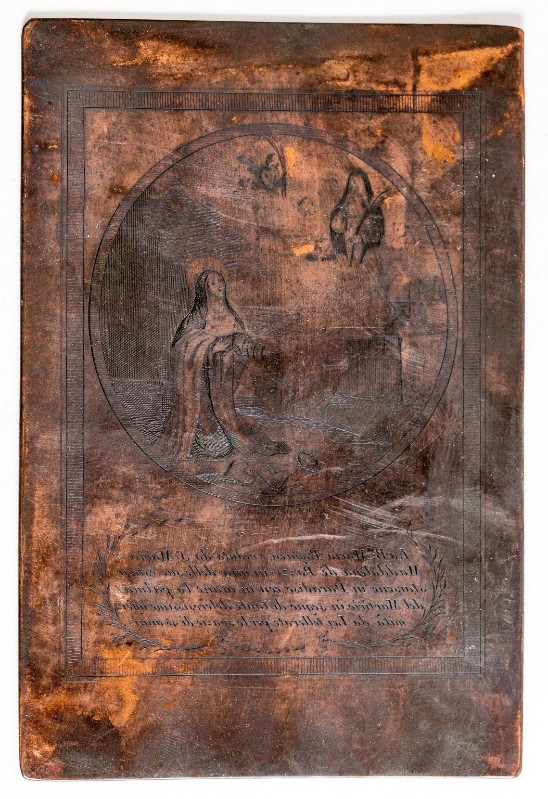 Lasinio G. P. sec. XIX, Matrice con visione di Santa Maria Maddalena