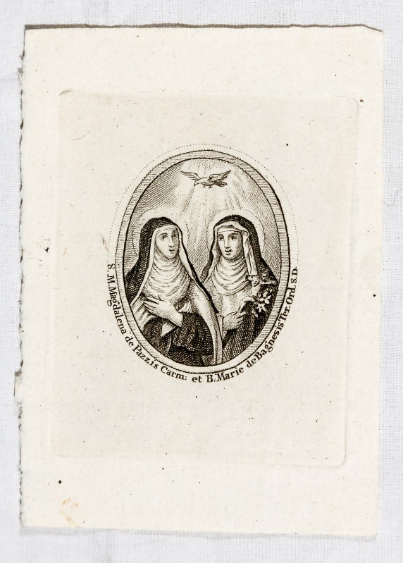 Ambito italiano sec. XIX, Santa Maria Maddalena de' Pazzi e beata Bagnesi