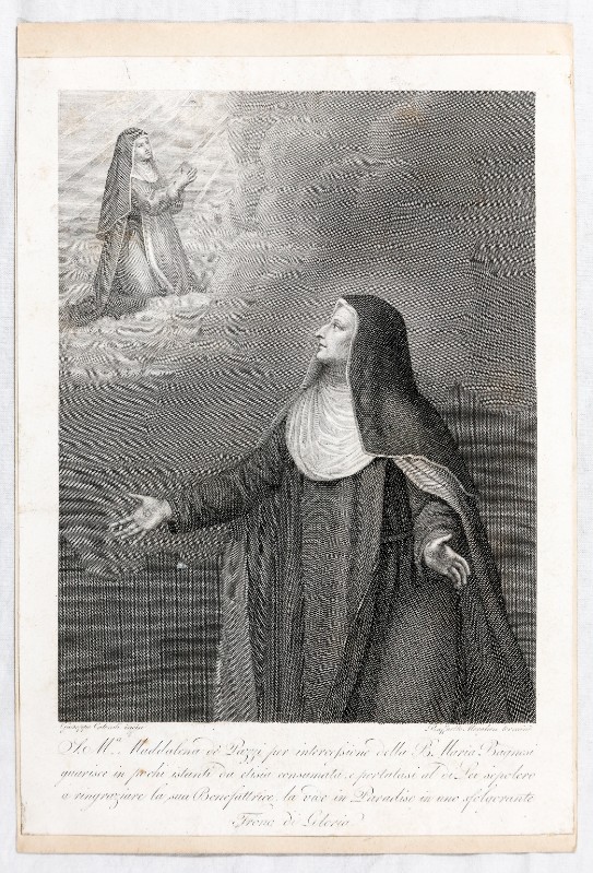 Calendi G. - Morghen R. sec. XIX, Visione di Santa Maria Maddalena 1/2