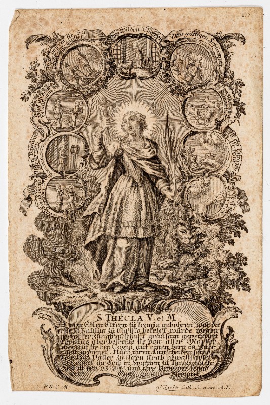 Klauber J. S. sec. XVIII, Stampa di Santa Tecla