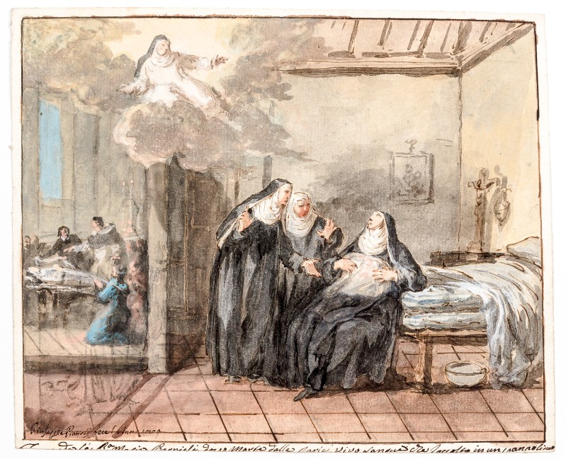 Piattoli G. (1804), Beata Maria Bartolomea Bagnesi guarisce suor Ludovica