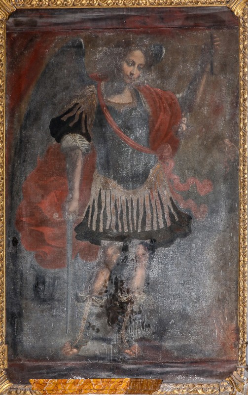 Ambito toscano sec. XVIII, Dipinto con San Michele Arcangelo