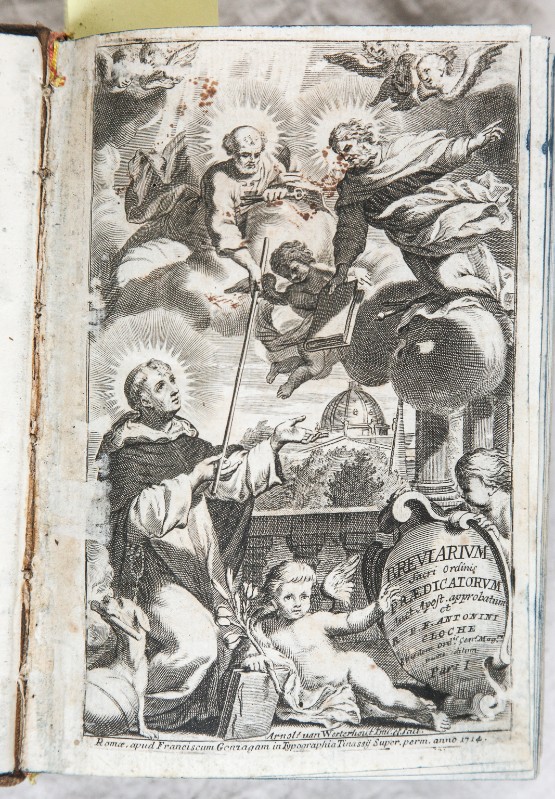 Van Westerhout Arnold (1714), Frontespizio di breviario parte prima