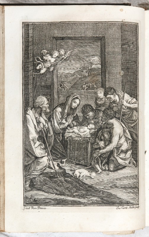 Reni Guido - Mallia Giovanni Carlo (1756), Natività di Gesù con pastori