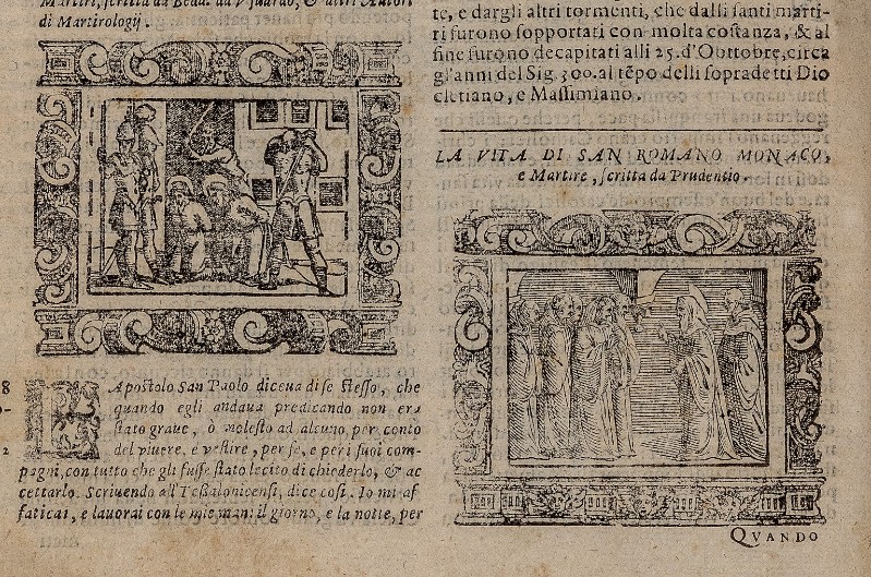 Ambito veneziano fine sec. XVI, Martirio di due santi e San Romano