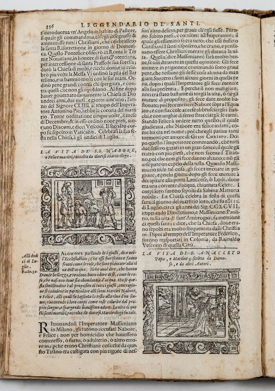 Ambito veneziano (1591), Pagina con stampe di santi martiri