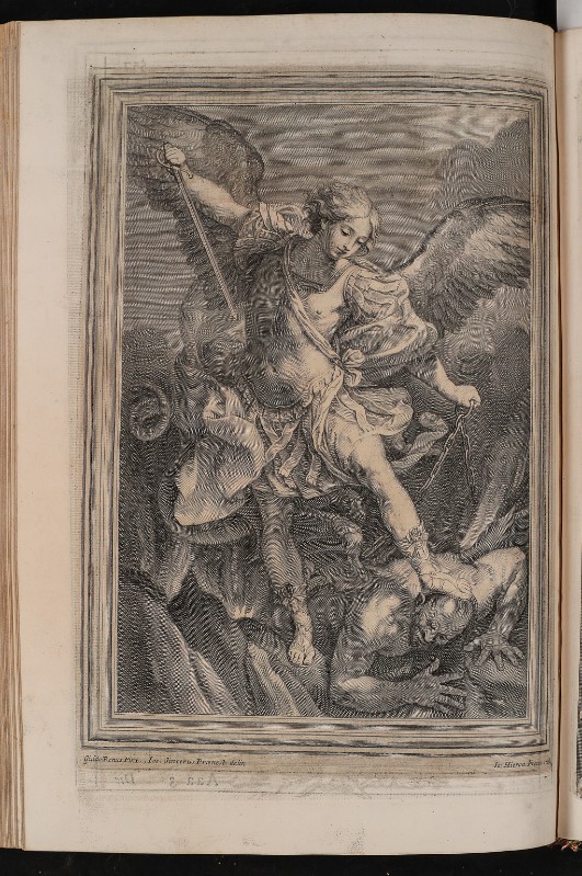 Frezza Gerolamo inizio sec. XVIII, Stampa con San Michele arcangelo