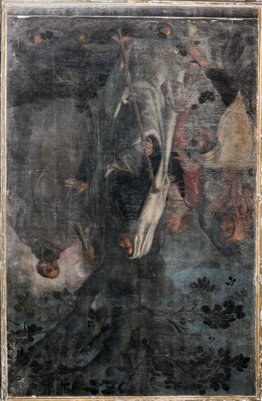 Ambito fiorentino sec. XVII, Beato Torello da Poppi accoglie i fedeli