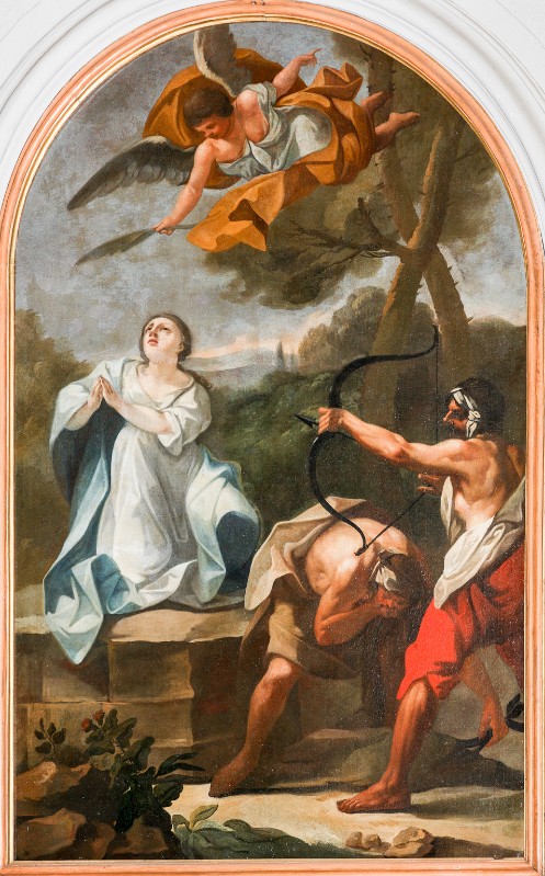 Ambito toscano sec. XVIII, Dipinto pala Martirio santa Cristina di Bolsena