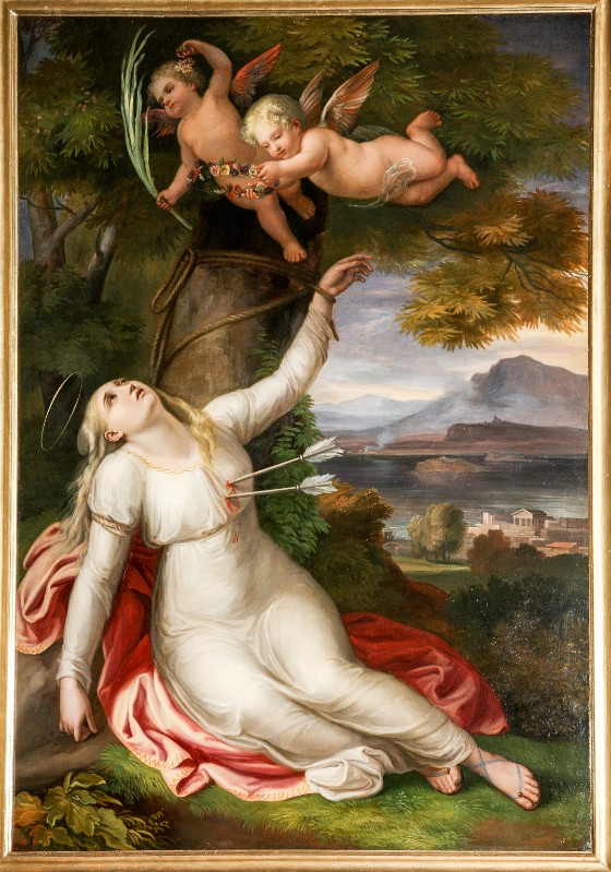 Wallis Traiano (1819), Dipinto raffigurante Santa Cristina da Bolsena